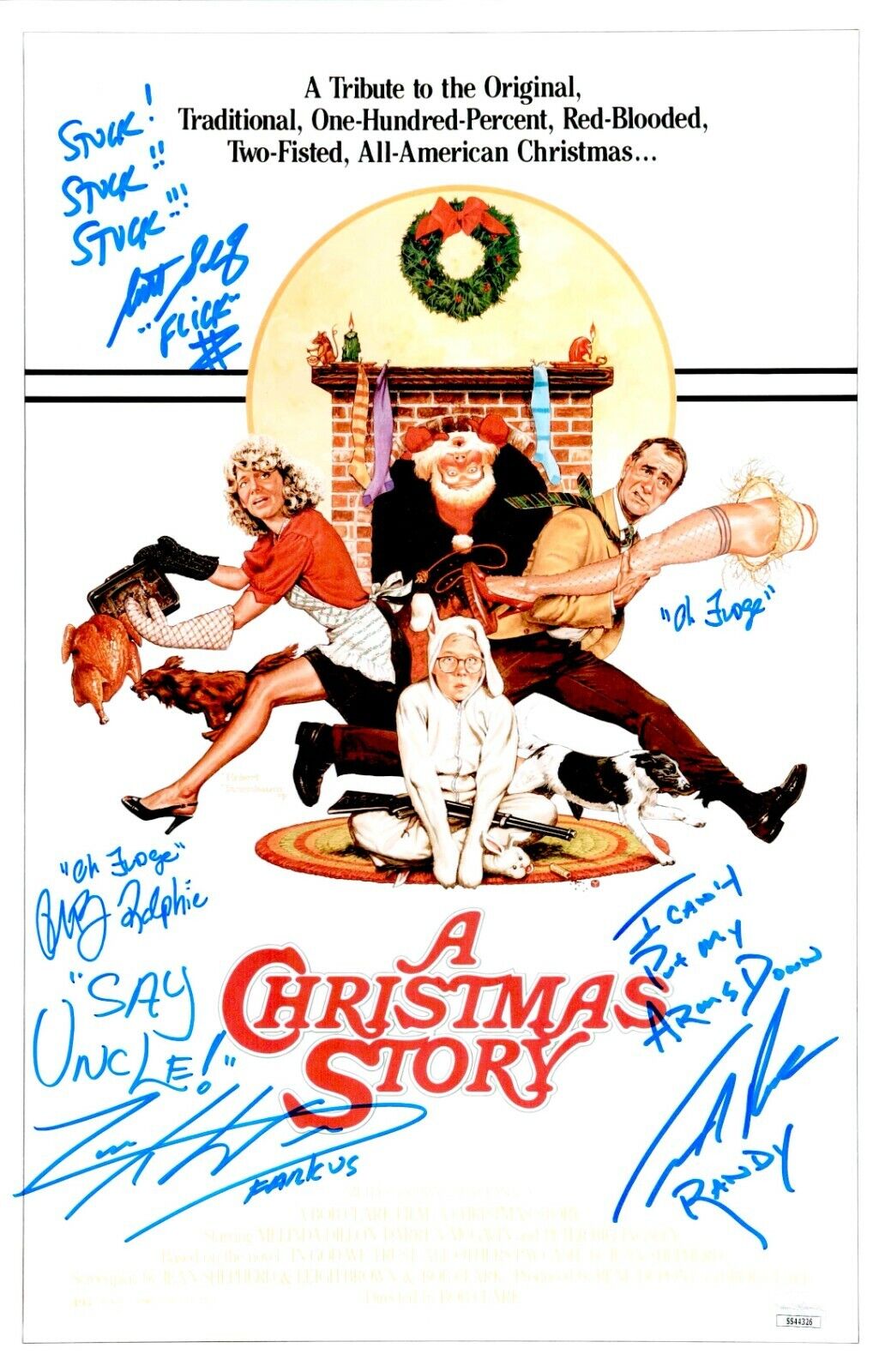 PETER BILLINGSLEY CAST x4 Signed 11x17 A CHRISTMAS STORY Photo Poster painting Autograph JSA COA