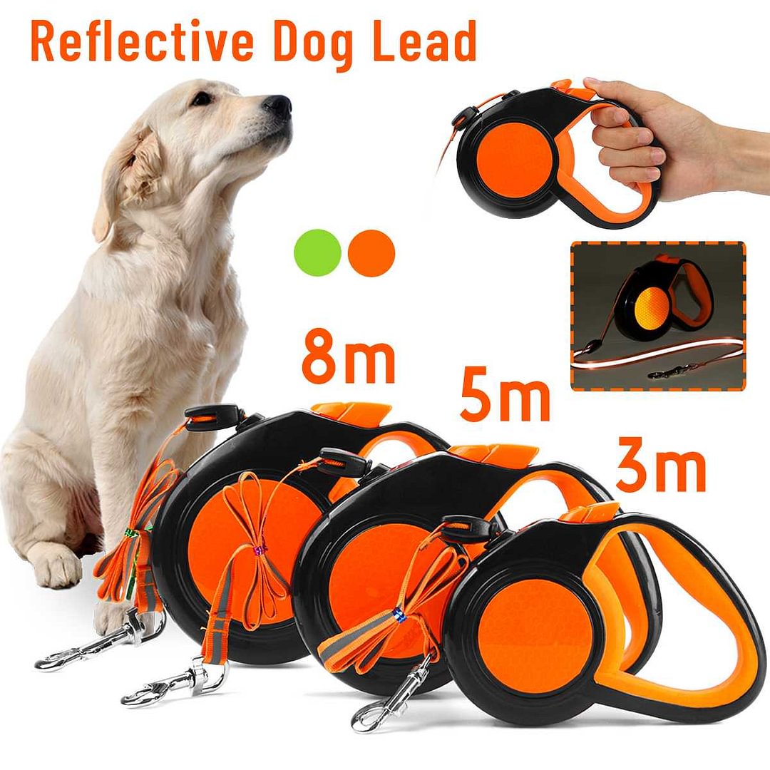 Reflective Retractable Dog and Cat Leash 10Ft 16Ft 26Ft