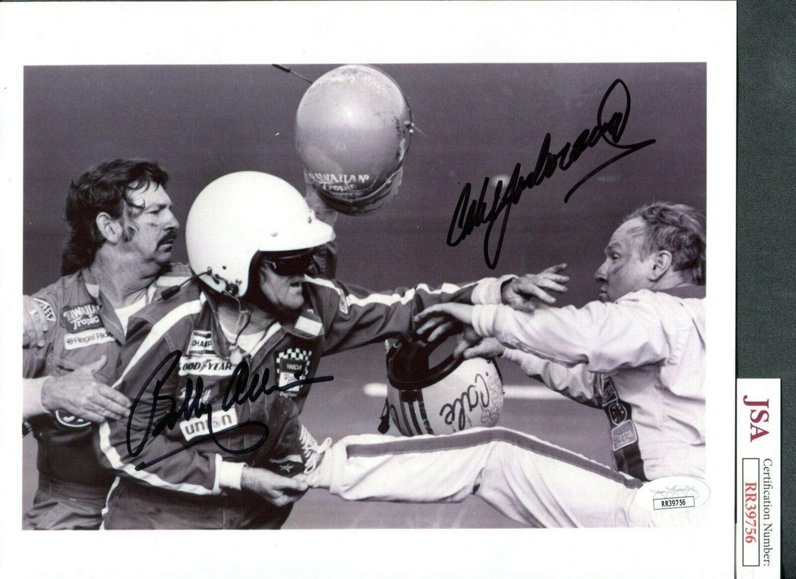 JSA Bobby Allison Cale Yarborough Autographed Signed AUTO 8x10 Photo Poster painting TRB 769