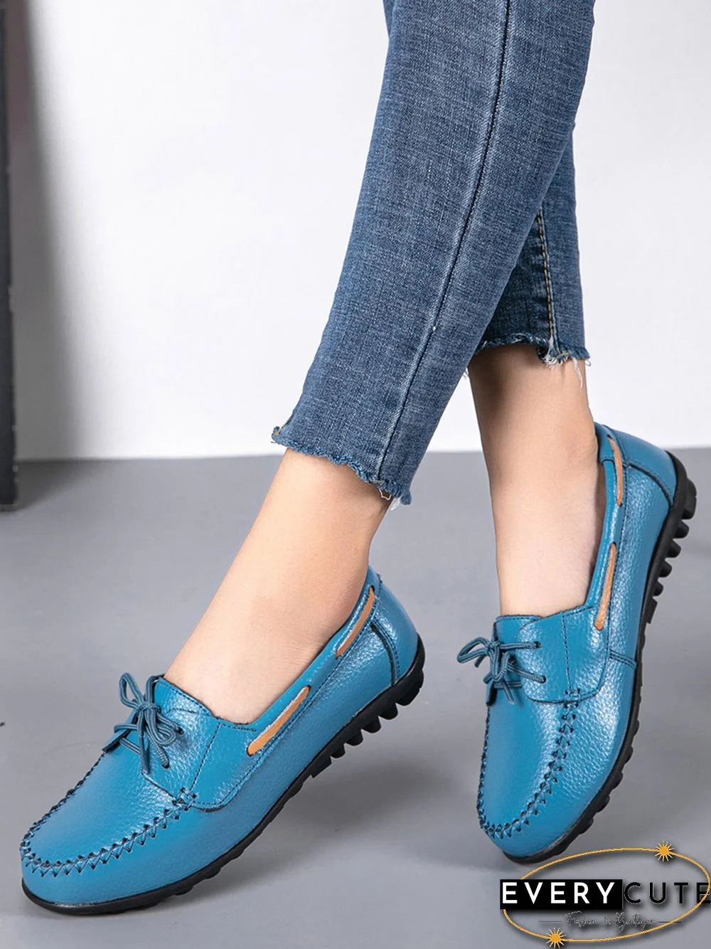 Retro Casual Simple Lace-up Flat Shoes