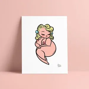 pornhint Pornhint Body Positive Art Print - Sexyfation - Calendar girl Nude Art Curvy Pin Up Print Fat Pin Up Girl - Kawaii Art - Pin Up Doll Vintage BBW