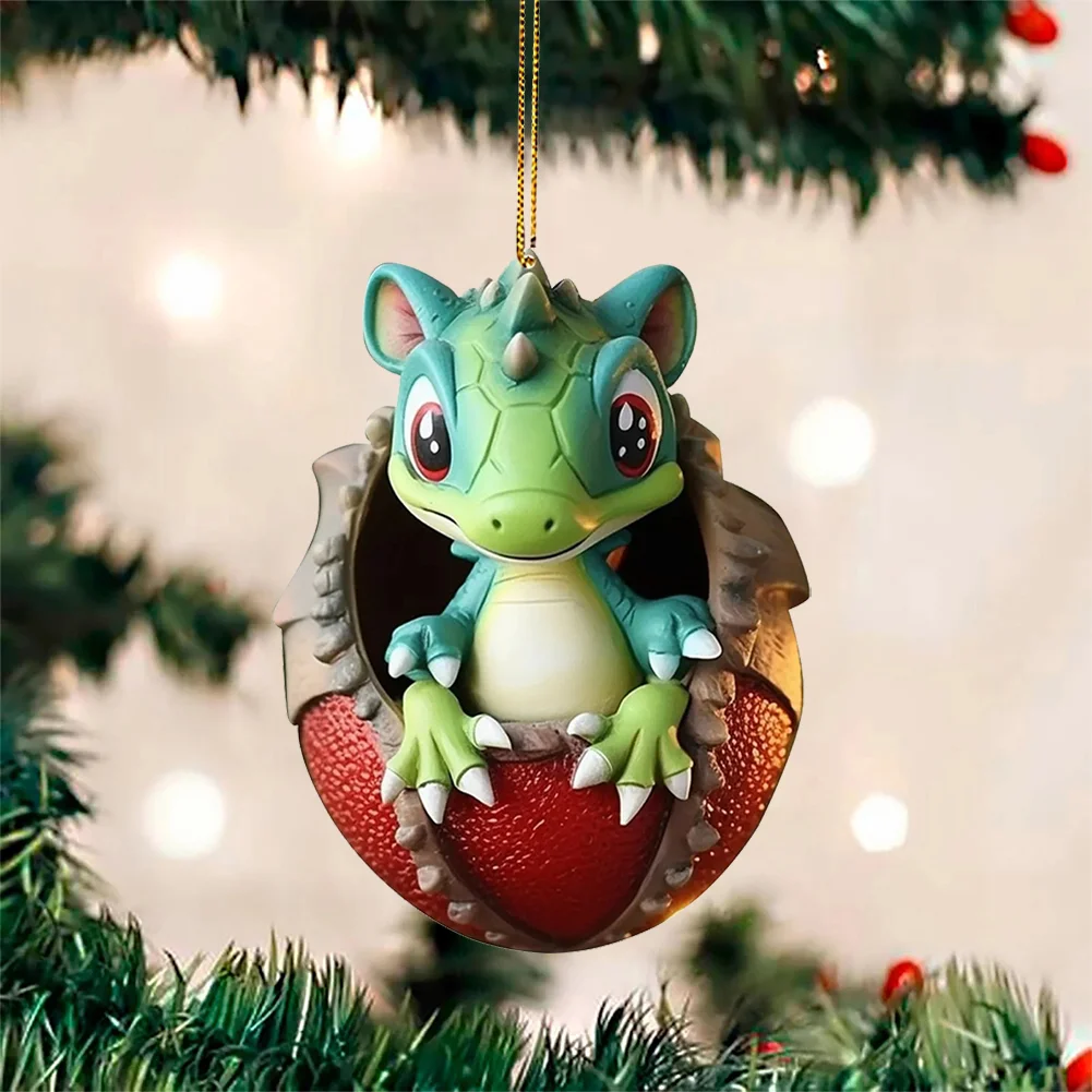 Christmas Dragon Egg Decoration Novelty Cute Acrylic Party Favors (E)