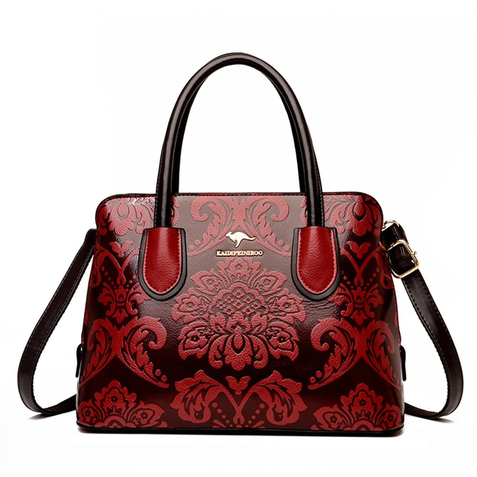 Classic Women's Printing Handbag Luxury Designer Shoulder Messenger Bag Ladies Handle Sac Super Quality Female Crossbody Tote