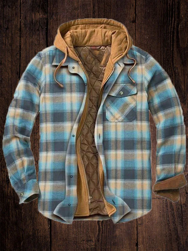 Check Hooded Jacket