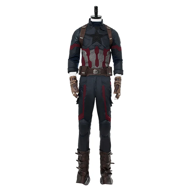 Avengers 3 : Infinity War Captain America Steven Rogers Outfit Uniform Suit Cosplay Costume NEW