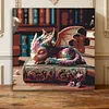 Framed Sleeping Little Dragon-Paint By Numbers Acrylic Painting 20*20Cm With Color Box 3Ml（12Colors）