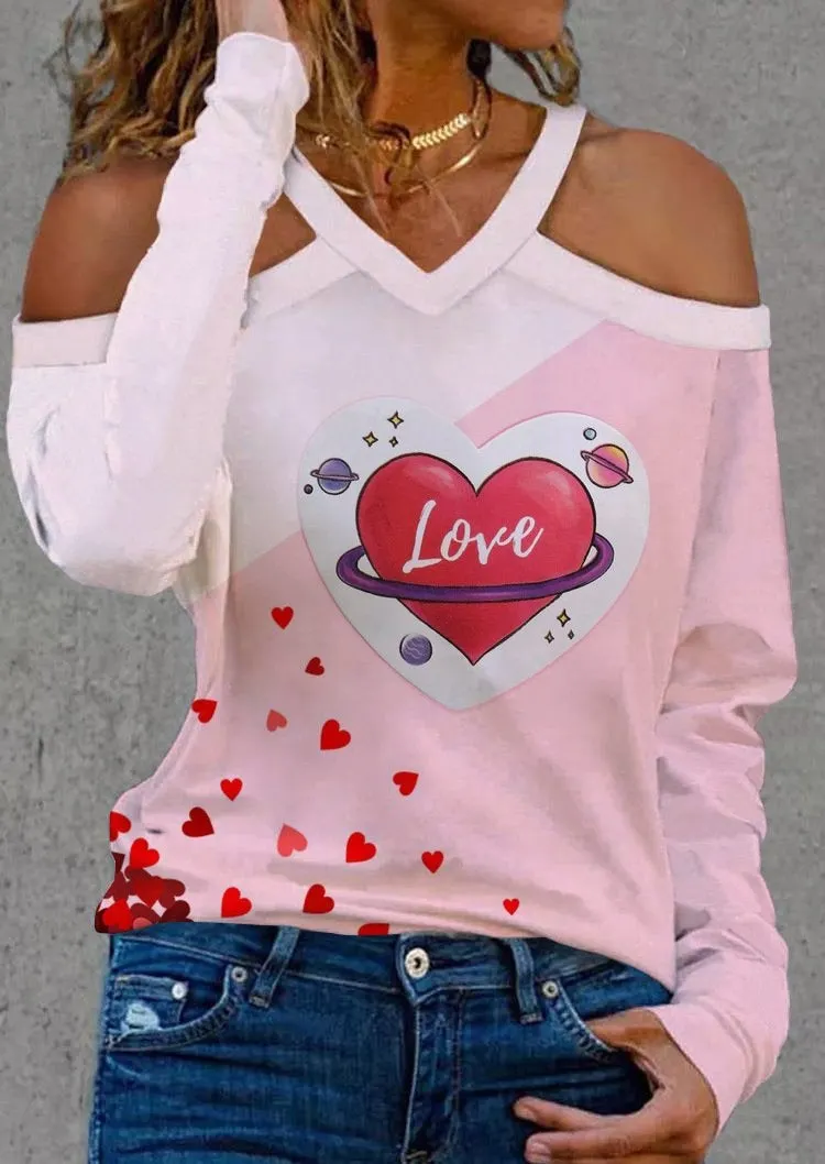 Red Chenked And Heart Printed Shirt