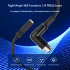 90 Degree Angle XLR To 3.5mm Cable for Mixer Console Speaker Tablet Phones Balanced To Unbalanced Audio Cable 11.8 Inch/0.3 Meter Length