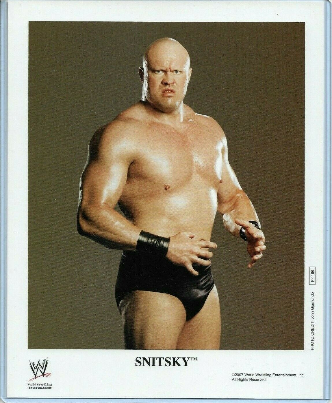 WWE SNITSKY P-1186 OFFICIAL LICENSED AUTHENTIC ORIGINAL 8X10 PROMO Photo Poster painting RARE