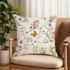 4pcs Easter Pillow Covers 45x45cm Pillowcase for Easter Decor Couch Sofa Bedroom