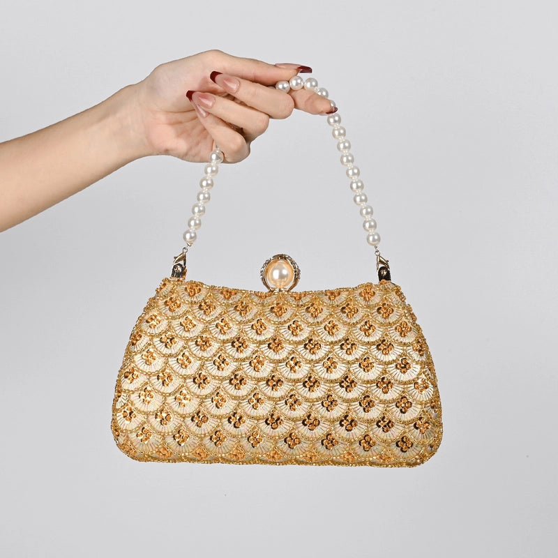 Silk Geometric Square Evening Bags