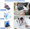 8-in-1 Laptop Stand, Height-Adjustable Aluminum Laptop Docking Station, Foldable Stand with 4K HD, 2 USB 3.0 Ports, 100W PD Charging Port