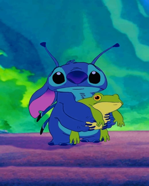 

Stitch And Sad Frog – Paint By Numbers - 40*50CM, 501 Original