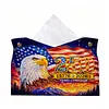 DIY Diamond Art Tissue Box Holder Eagle USA 250 PU Leather Diamond Art Desktop Organizer Resin Rhinestone Storage Organizers Gem Art Home Office Decor Craft Gift