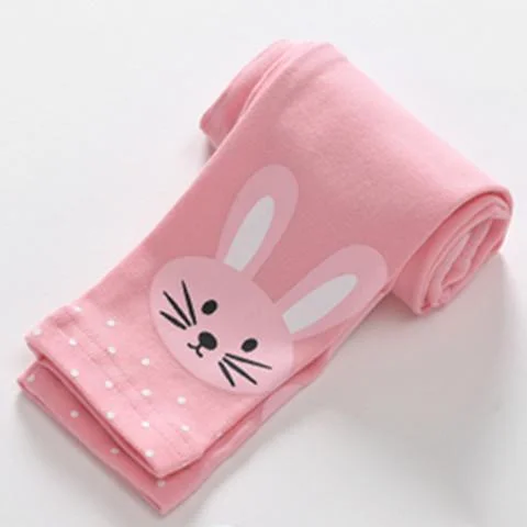 Spring Girls Leggings Cotton Trousers Fille Kids Pants Girls Pants Skinny Print Cartoon Pattern Children Leggings Trousers