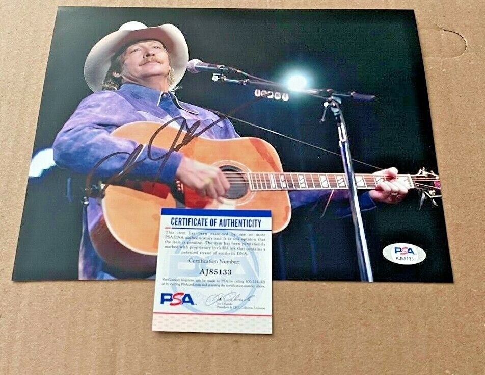 ALAN JACKSON SIGNED COUNTRY MUSIC LEGEND 8X10 CONCERT Photo Poster painting PSA/DNA