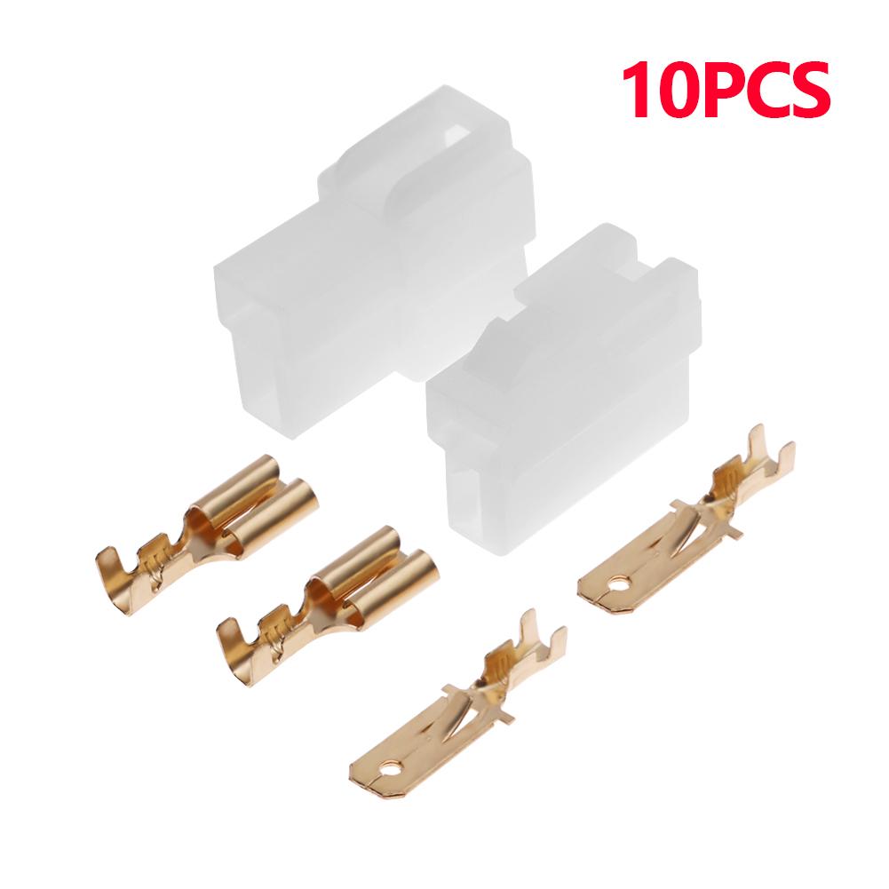 10 Sets T-Type 2 Pin DC Power Connector Plug for VHF/UHF Yaesu Radio Cable от Cesdeals WW