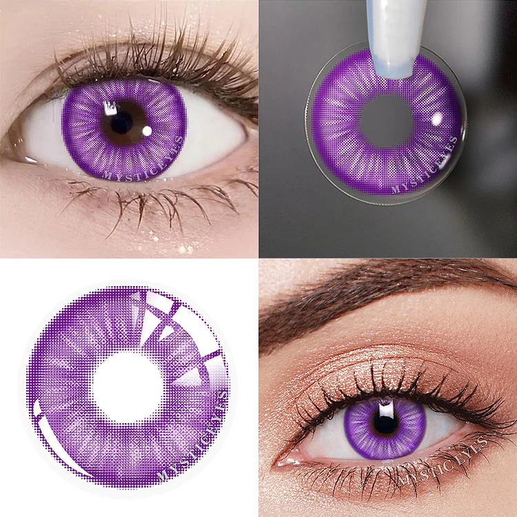 Myukicon Purple Colored Contacts - 10Pcs - Colored Contact Lenses