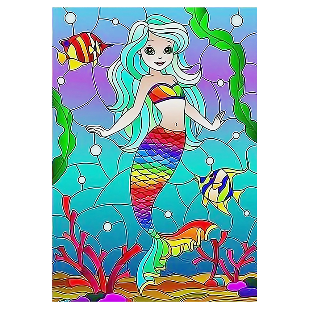 

Mermaid - 11CT Stamped Cross Stitch - 36*46CM, 501 Original