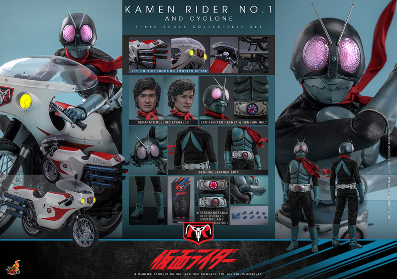 Hottoys - Kamen Rider No. 1 and Cyclone Set TMS144 TMS146 TMS148 (Licensed) Action Figure-