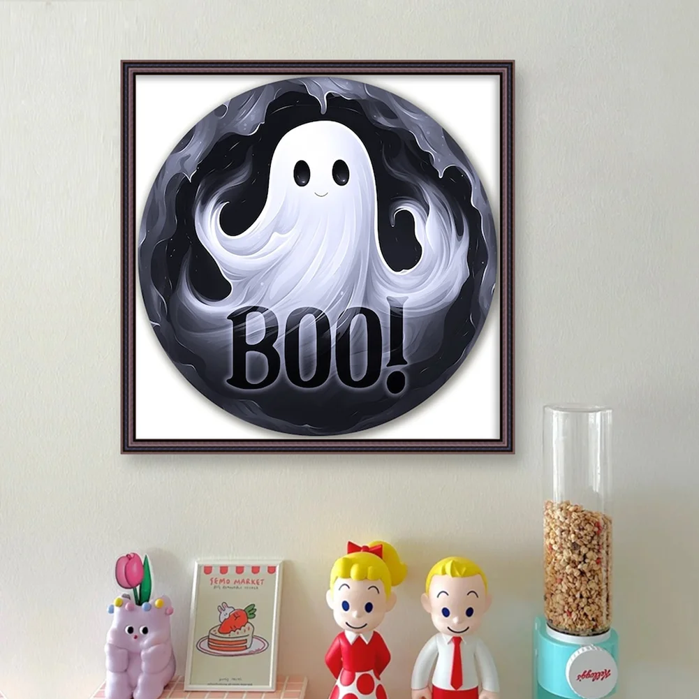 11CT Full Stamped Cross Stitch - Ghost(Canvas|40*40CM)