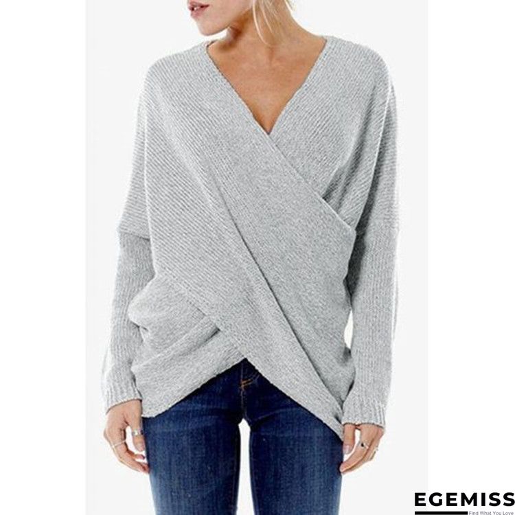 Casual Long Sleeve Knitting Sweater | EGEMISS