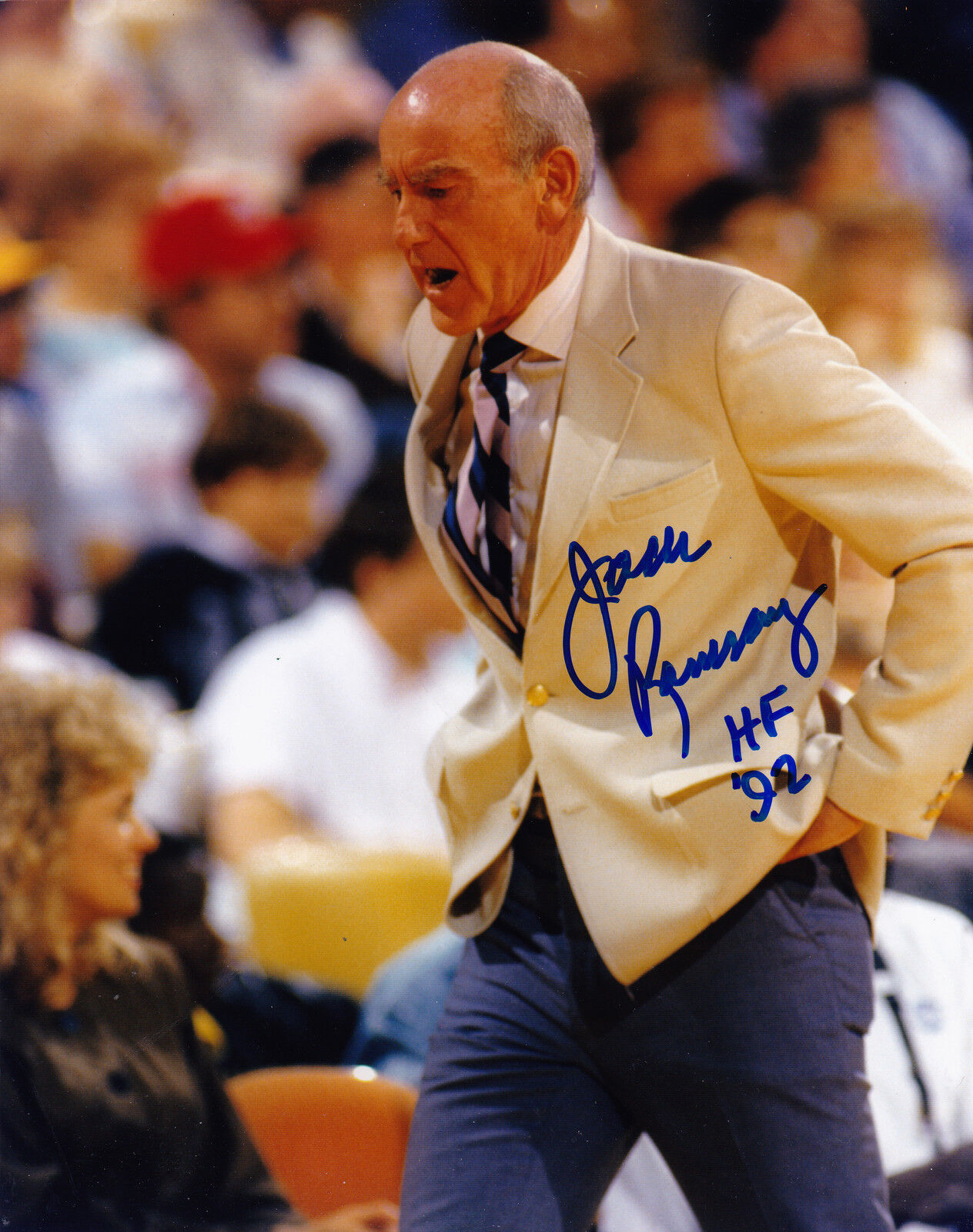 JACK RAMSAY PORTLAND TRAIL BLAZERS HOF 02 ACTION SIGNED 8x10