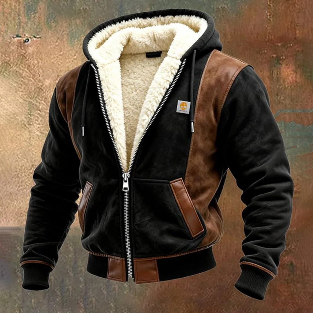 Retro Casual Design Hooded Jacket