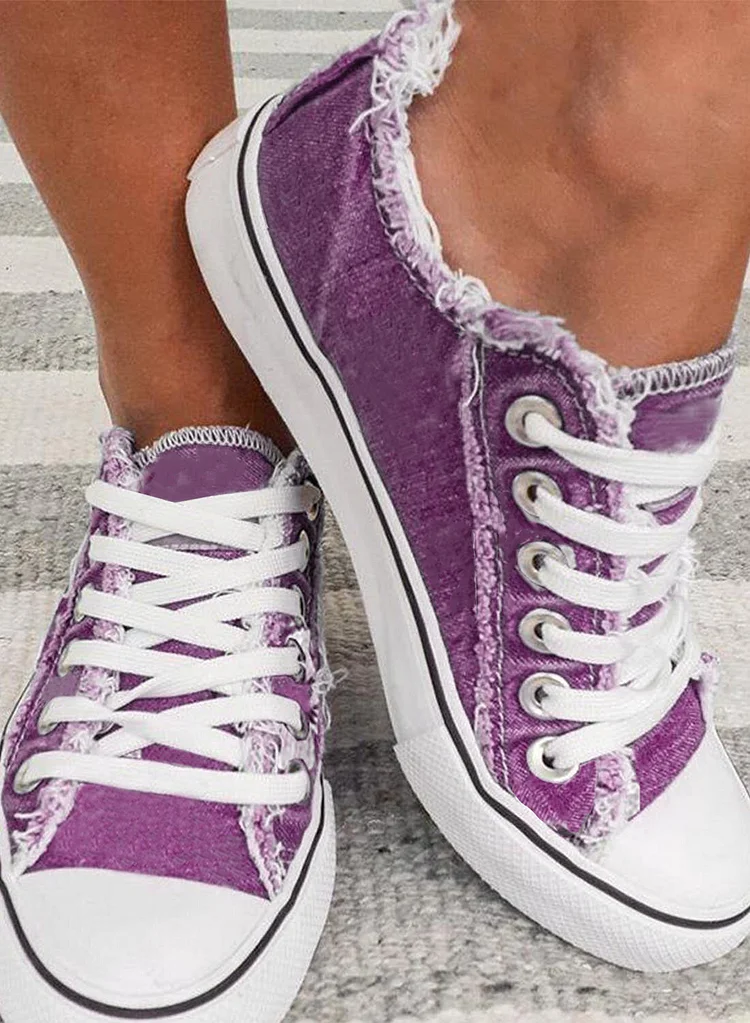 Lace-up Canvas Sneakers