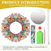 2pcs/set DIY Flowers Hanging Mirror Diamond Art Wall Door Decoration Kit