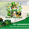 St. Patrick's Day Katze DIY 2D flache Acryl-Diamant-Mal-Kits 5D Diamantkunst-Fensteranh&auml;nger f&uuml;r die Wanddekoration im Garten zu Hause