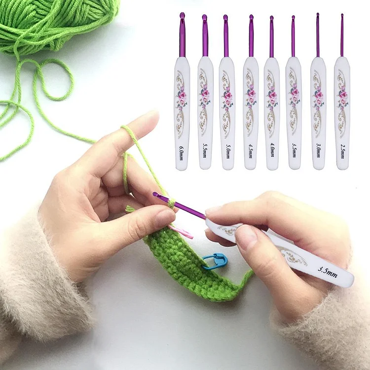 8pcs Knitting Needles Set Sweater Tools Aluminium Sweater Knitting Needles Craft