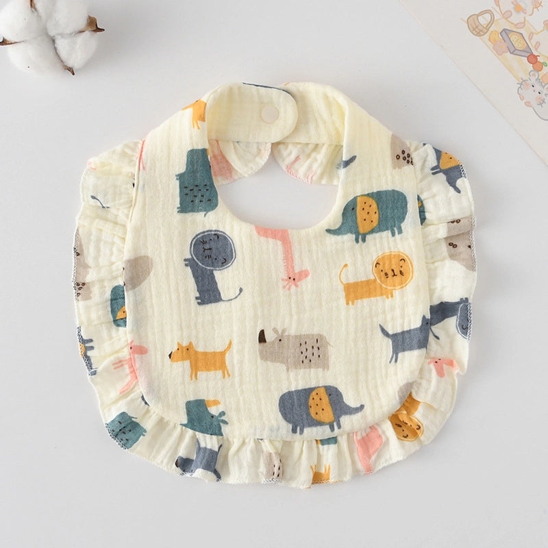 Cute Pastoral Letter Rainbow Fruit Cotton Burp Cloths Baby Accessories