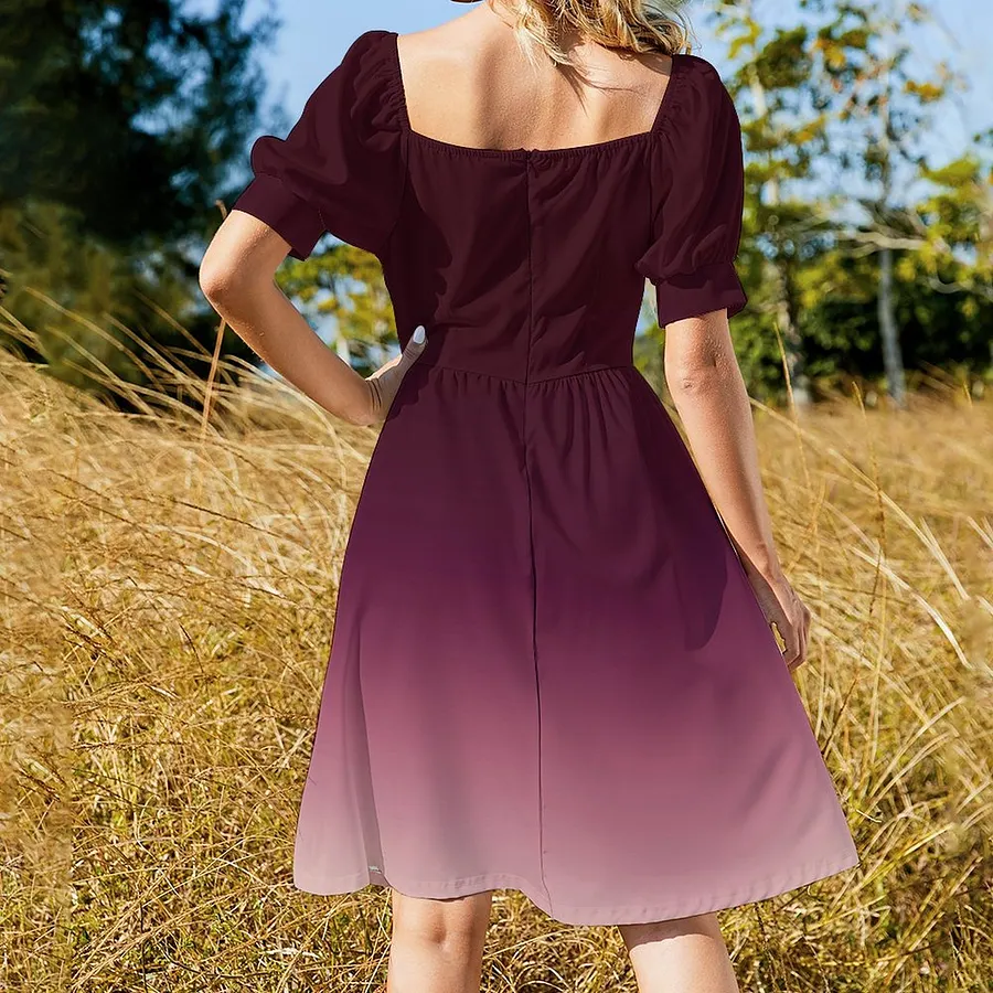 wine colored boho dress Boho Red Lace Maxi Dress  Long Sleeve Embroidered V-Neck Beach Dress