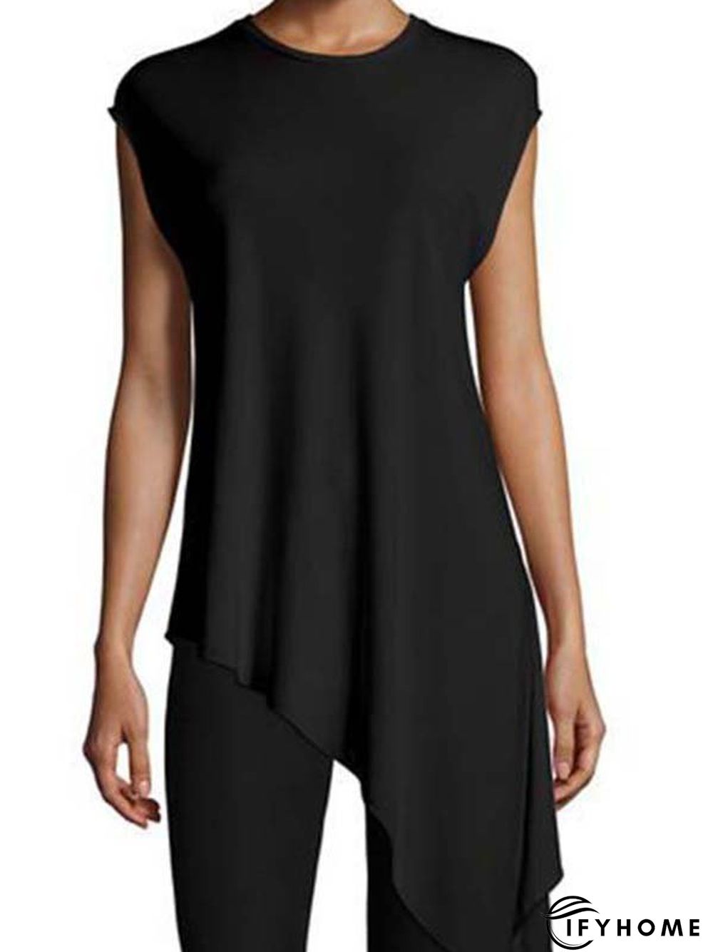 Crew Neck Solid Short Sleeve Casual Shirts & Tops | IFYHOME