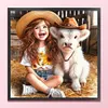 Sunshine Girl Cow-11CT Stamped Cross Stitch 40*40cm tapestrymarket