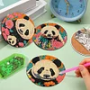 Ein Set (8 Stück) Holz Panda - 5d DIY Craft Untersetzer