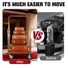 [US Local Warehouse] Hotel Luggage Cart 39Lx19Wx68H Inch Bellman Cart with 881lb Load Capacity 8-inch Silent Rubber Casters Carpet Deck Bumper Rails Hotel Service Trolley for Commercial Use Condos Resorts