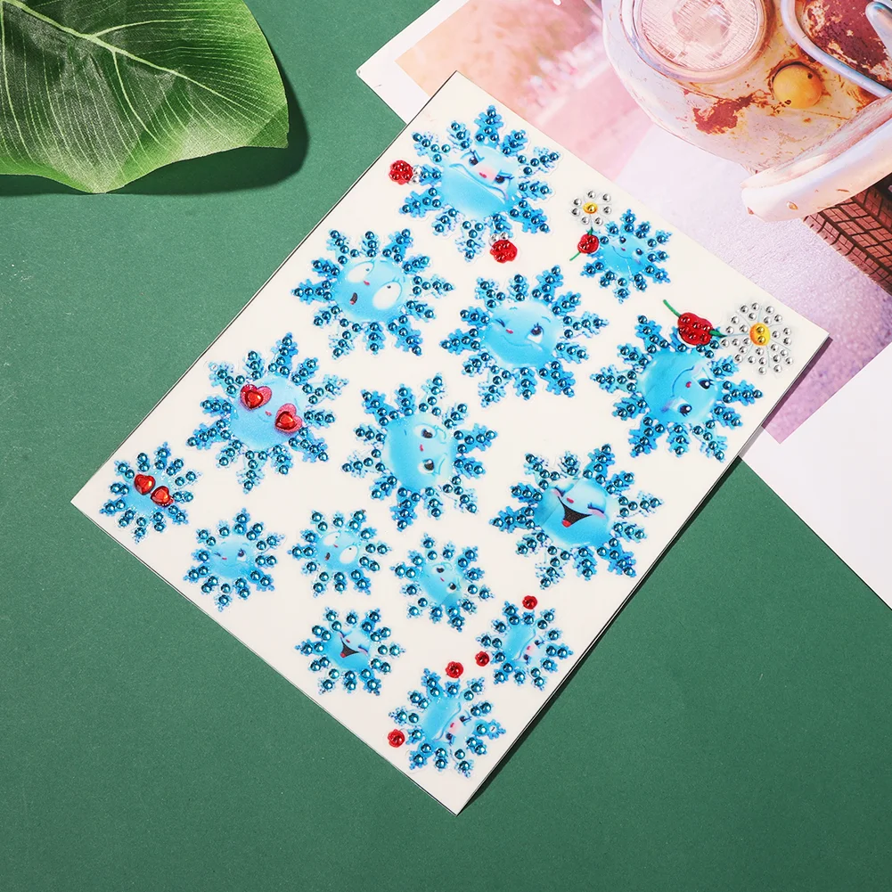 Christmas Crystal Rhinestone Snowflake Sticker DIY Painting Window Decal