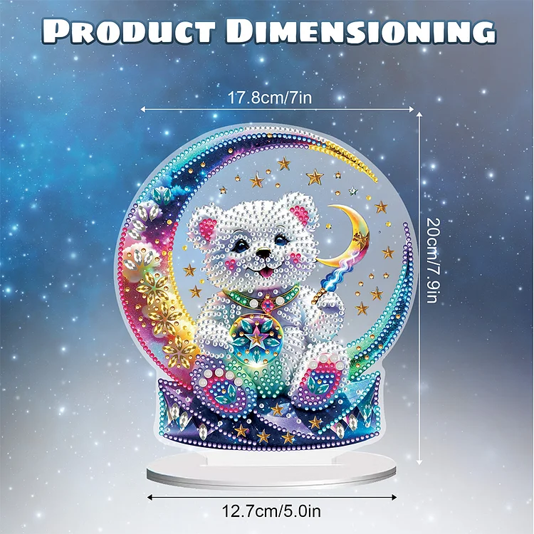 Acrylic Fox Diamond Painting Desktop Ornaments Kit for Home Office Desktop  Decor