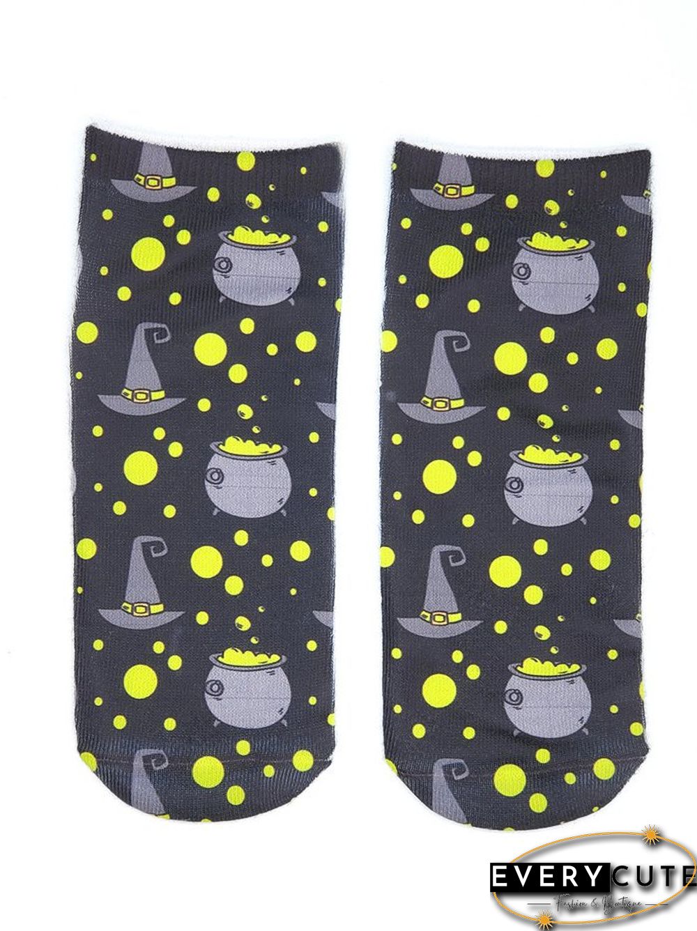 Women Street All Season Halloween Cotton Printing Party Standard Ankle Socks Regular Socks