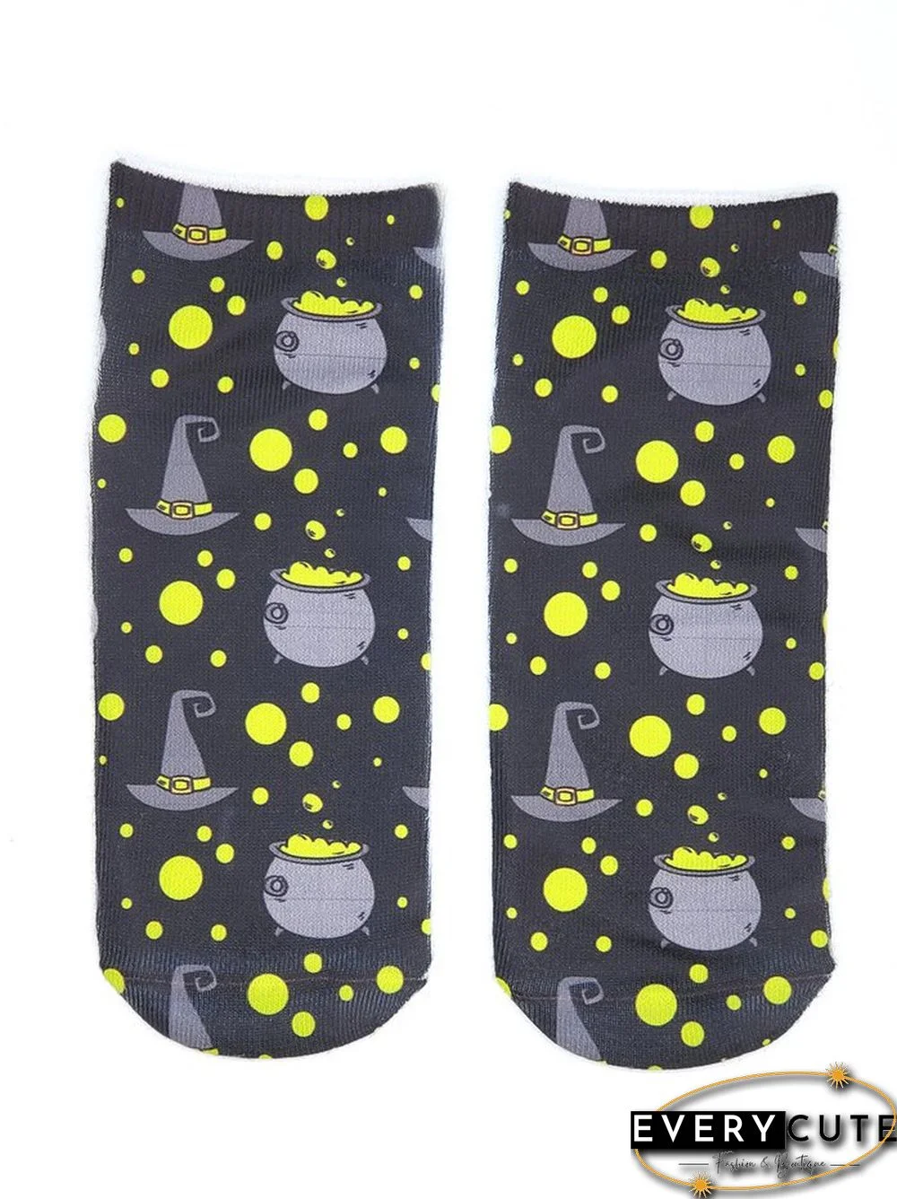 Women Street All Season Halloween Cotton Printing Party Standard Ankle Socks Regular Socks
