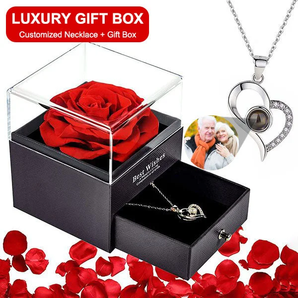 Sterling Silver Fashion Heart Shaped Projection Necklace Gift