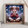 Diamond Painting-DIY Full Round Drill Dandelion Girl