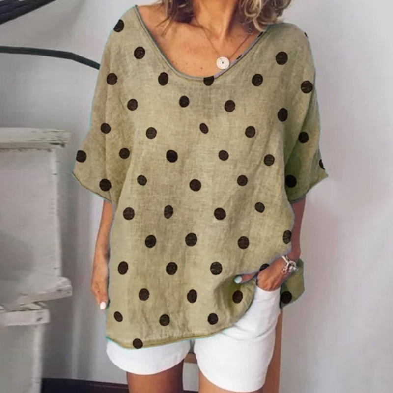 wearshes Polka Dot Casual T-Shirt