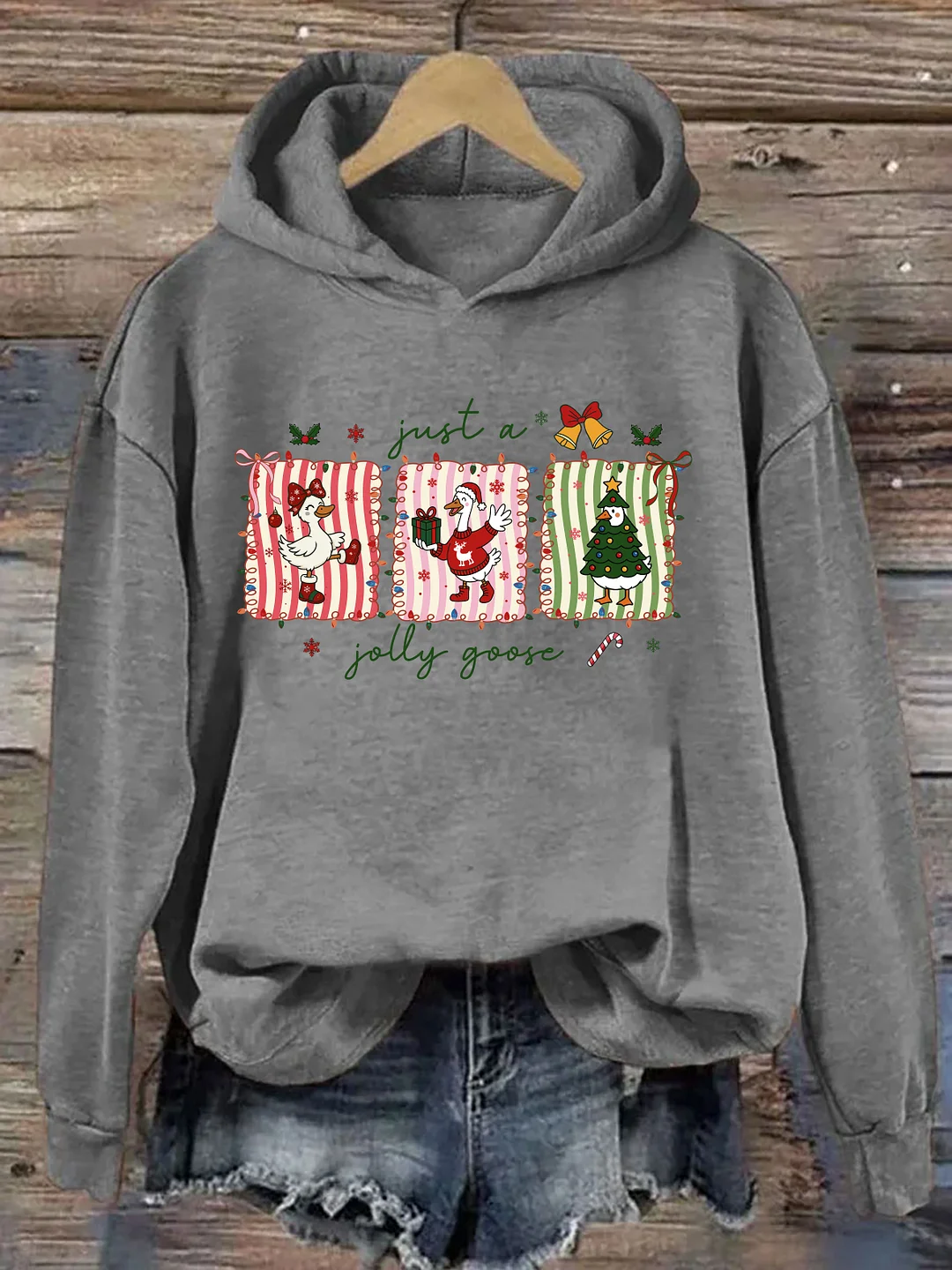 Retro Christmas Goose Hoodie