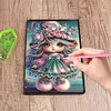 50 Pages A5 Special Shaped Elf Girl 5D DIY Mosaic Drill Notebook Craft Kit