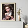 Little Princess And Cat-11CT Stamped Cross Stitch 40*50cm/15.75*19.69in