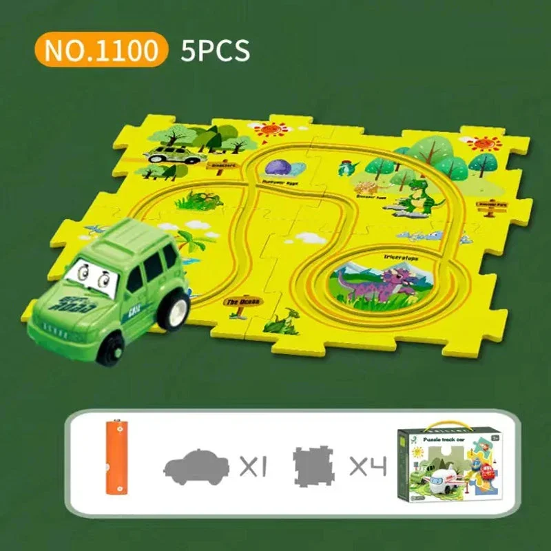 🔥Black Friday Sale 50% Off🧩Children's Educational Puzzle Track Car Play Set