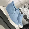 Women Faux Suede Wedge heel Sneakers Slip on Breathable Shoes